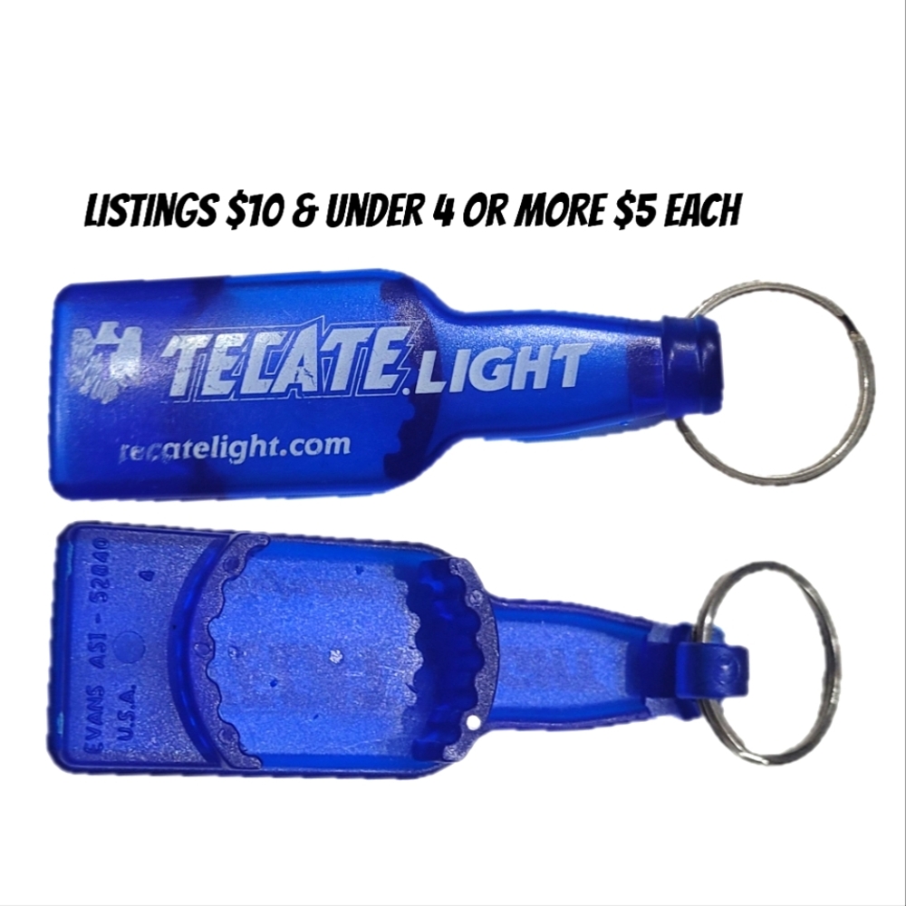 Tecate Light Blue Bottle Opener Keychain Accessorie Kitchen Dinning Bbq Party